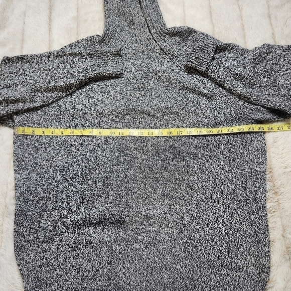 SIZE 1X Knit Sweater Turtleneck Cotton Black and white Long sleeves KAREN SCOTT - Picture 12 of 15